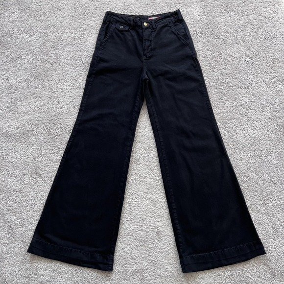 Anthropologie Pilcro Denim - Anthropologie Pilcro Skipper Black Wide Leg High Rise 25 Denim Jeans